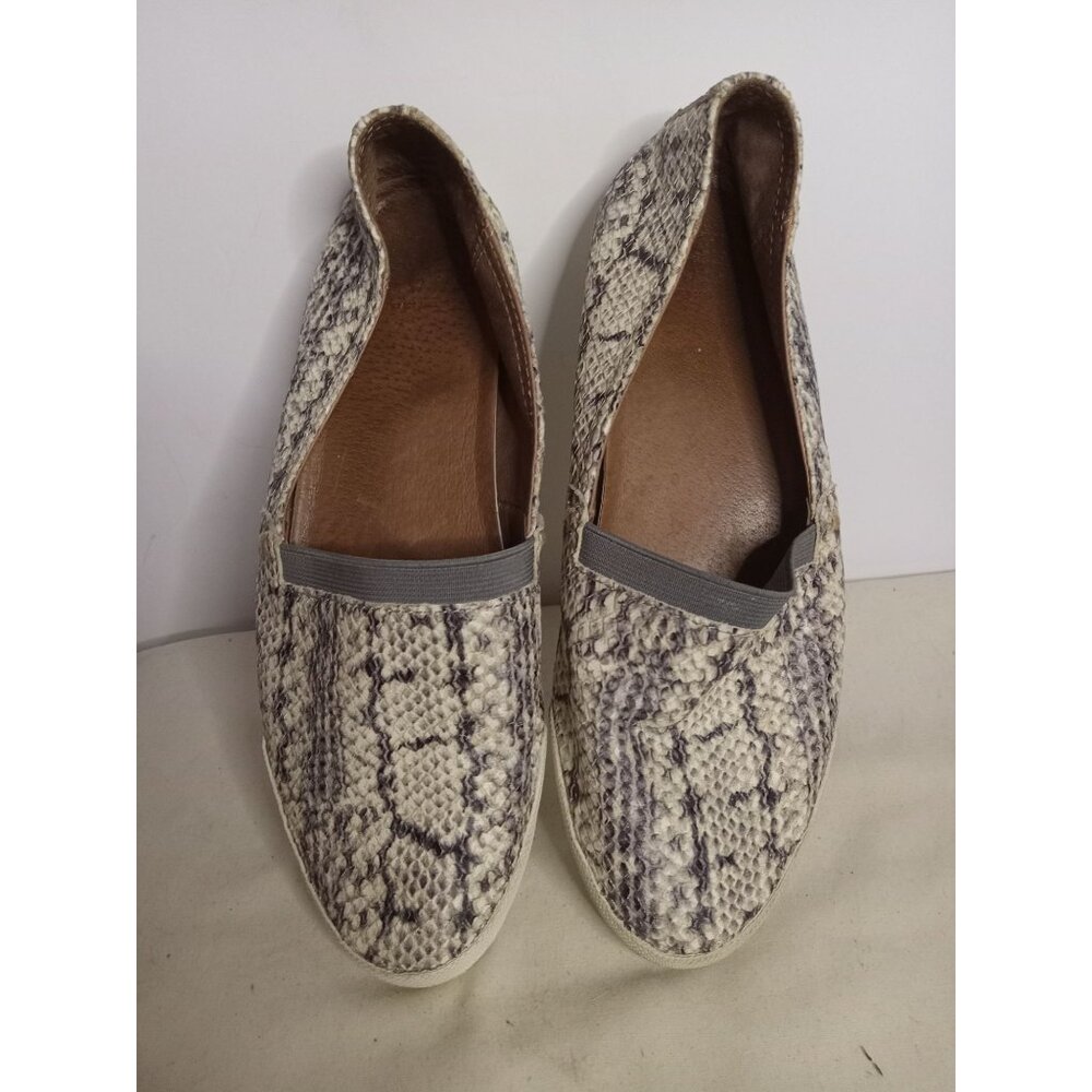 Frye Ladies Snake Print Embossed Leather Melanie Slip-Ons Size 6
